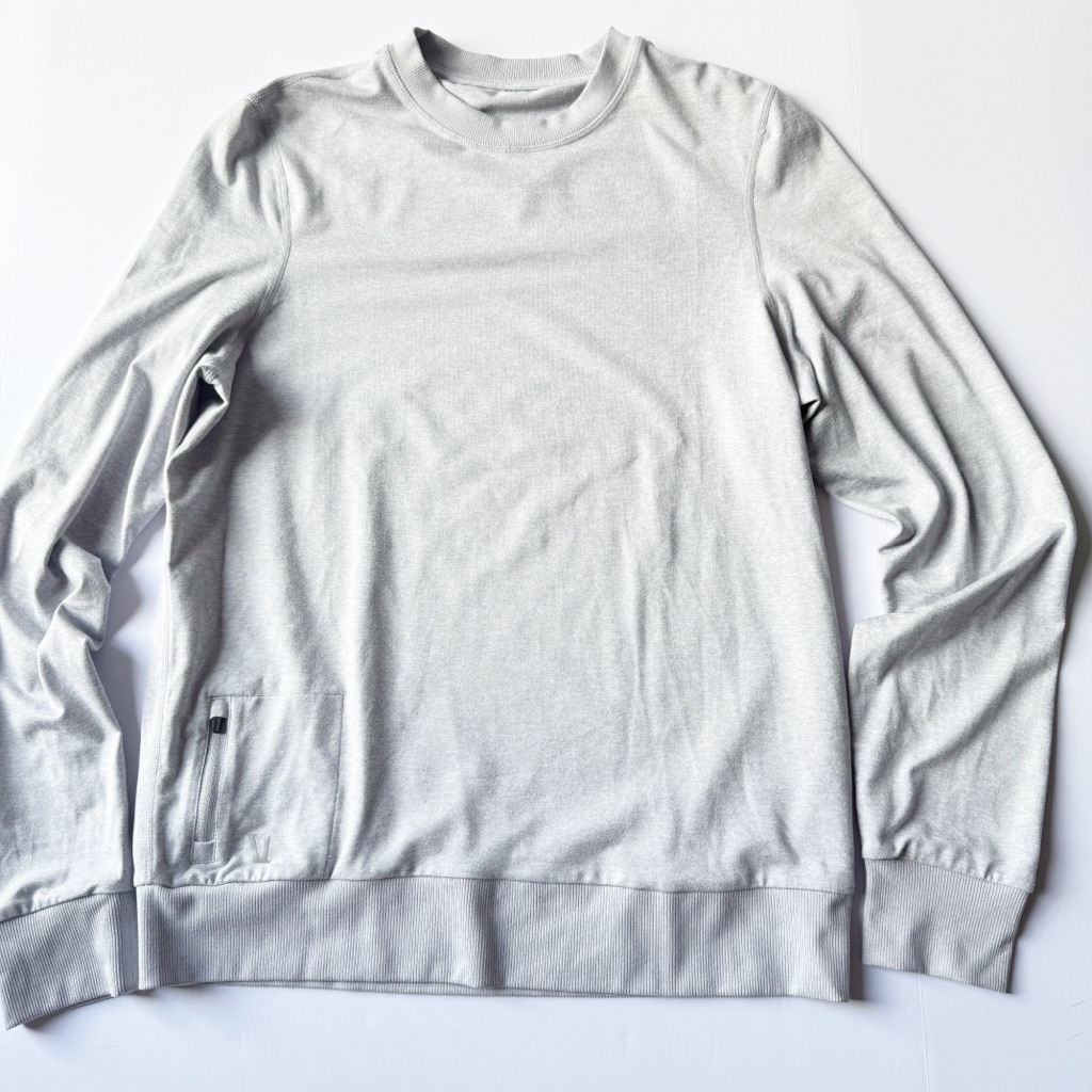 Vuori Mens Ponto Performance Crew Platinum Heather